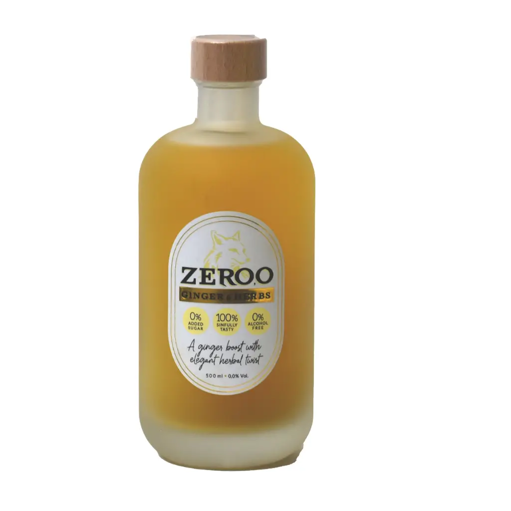 Zeroo Ginger & Herbs -alcoholvrije mixer - 0% - 500ml.
