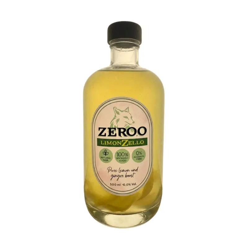 Zeroo Limonzello & Ginger - alcoholvrije drank - 0% - 500ml. 